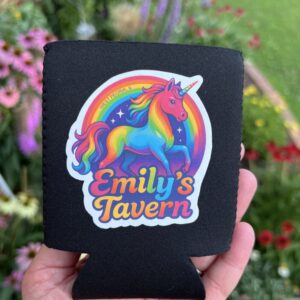 Emily’s Tavern Koozie - Lisa Frank Edition